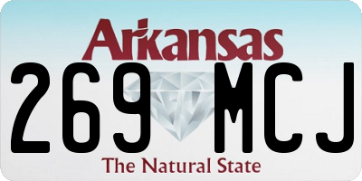 AR license plate 269MCJ