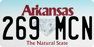 AR license plate 269MCN