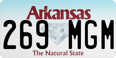 AR license plate 269MGM