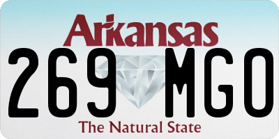 AR license plate 269MGO