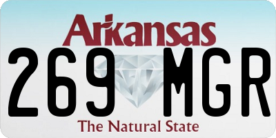 AR license plate 269MGR
