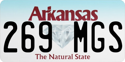 AR license plate 269MGS