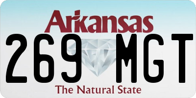 AR license plate 269MGT