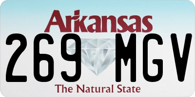 AR license plate 269MGV