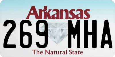 AR license plate 269MHA