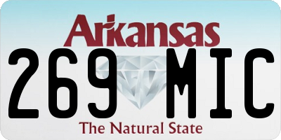 AR license plate 269MIC