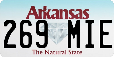 AR license plate 269MIE