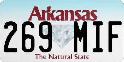 AR license plate 269MIF