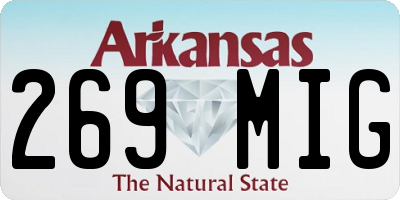 AR license plate 269MIG