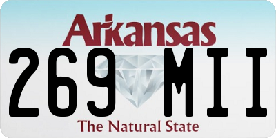 AR license plate 269MII