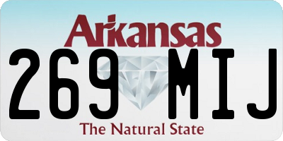 AR license plate 269MIJ