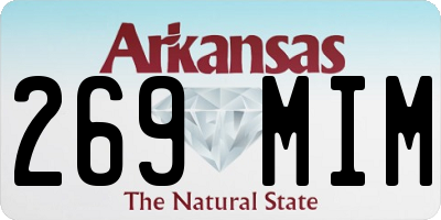 AR license plate 269MIM