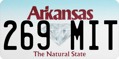 AR license plate 269MIT