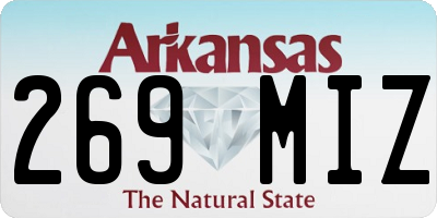 AR license plate 269MIZ