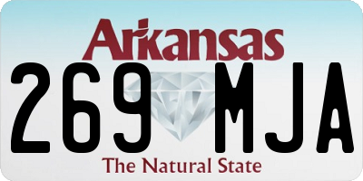 AR license plate 269MJA