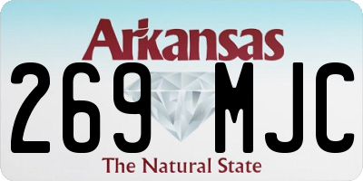 AR license plate 269MJC