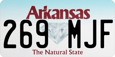 AR license plate 269MJF