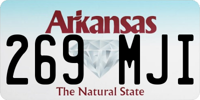 AR license plate 269MJI