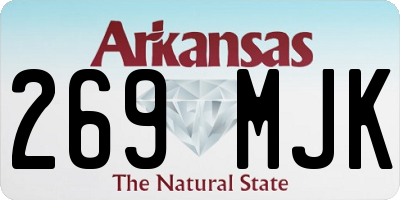 AR license plate 269MJK