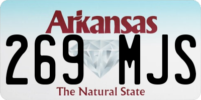AR license plate 269MJS