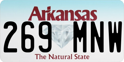 AR license plate 269MNW