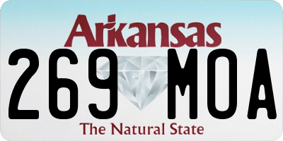 AR license plate 269MOA