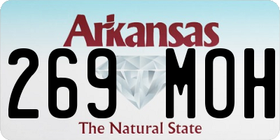 AR license plate 269MOH