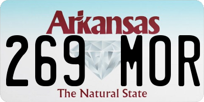 AR license plate 269MOR