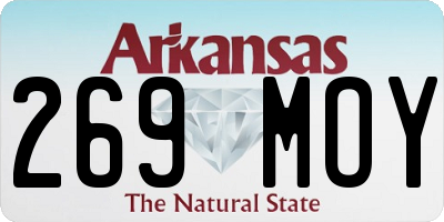 AR license plate 269MOY