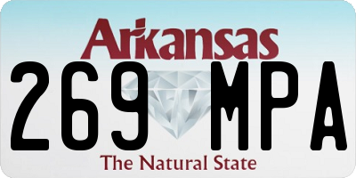AR license plate 269MPA