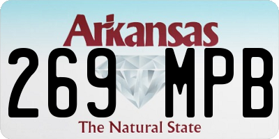 AR license plate 269MPB