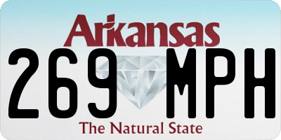 AR license plate 269MPH