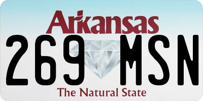 AR license plate 269MSN