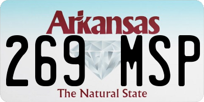AR license plate 269MSP