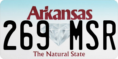 AR license plate 269MSR