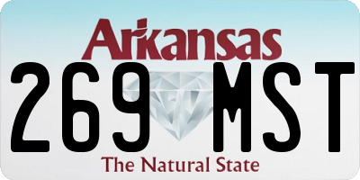 AR license plate 269MST