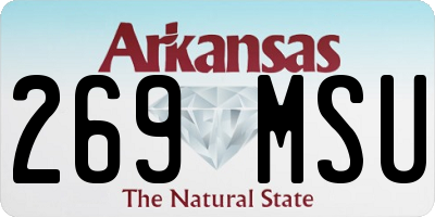 AR license plate 269MSU