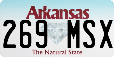 AR license plate 269MSX