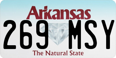 AR license plate 269MSY
