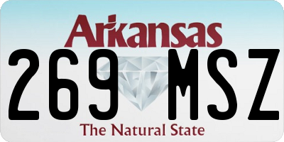 AR license plate 269MSZ