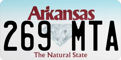 AR license plate 269MTA