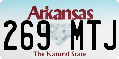 AR license plate 269MTJ