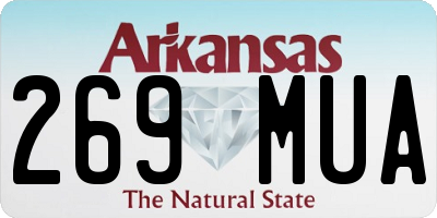 AR license plate 269MUA
