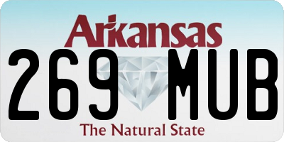 AR license plate 269MUB