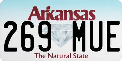 AR license plate 269MUE