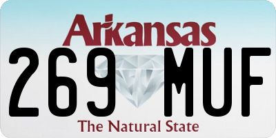 AR license plate 269MUF