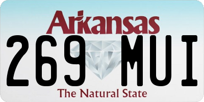 AR license plate 269MUI