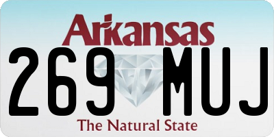 AR license plate 269MUJ