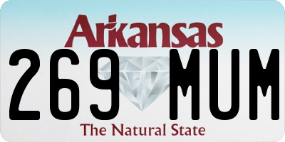 AR license plate 269MUM