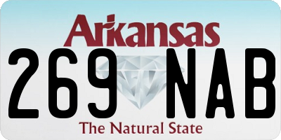 AR license plate 269NAB